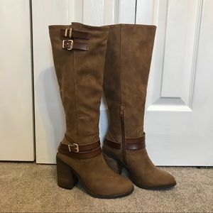 Madden Girl Ednea Block Heel Boots S- 5.5